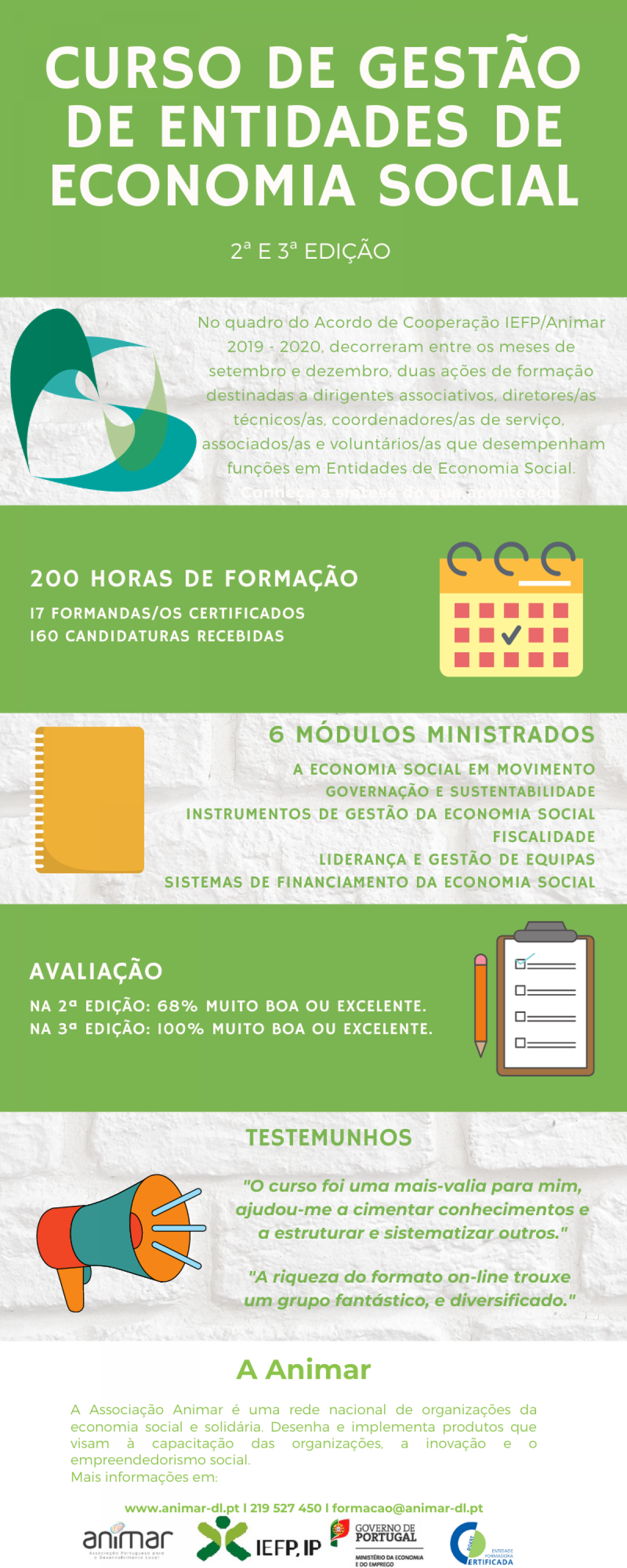 2ª e 3ª edição do Curso de Gestão de Entidades de Economia Social