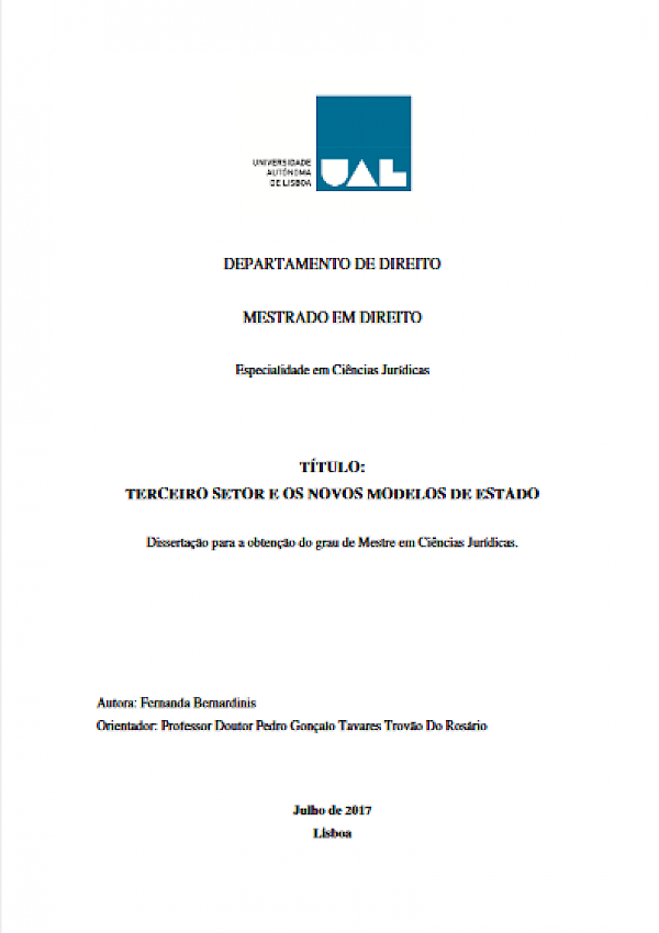 Terceiro Sector e novos modelos de Estado