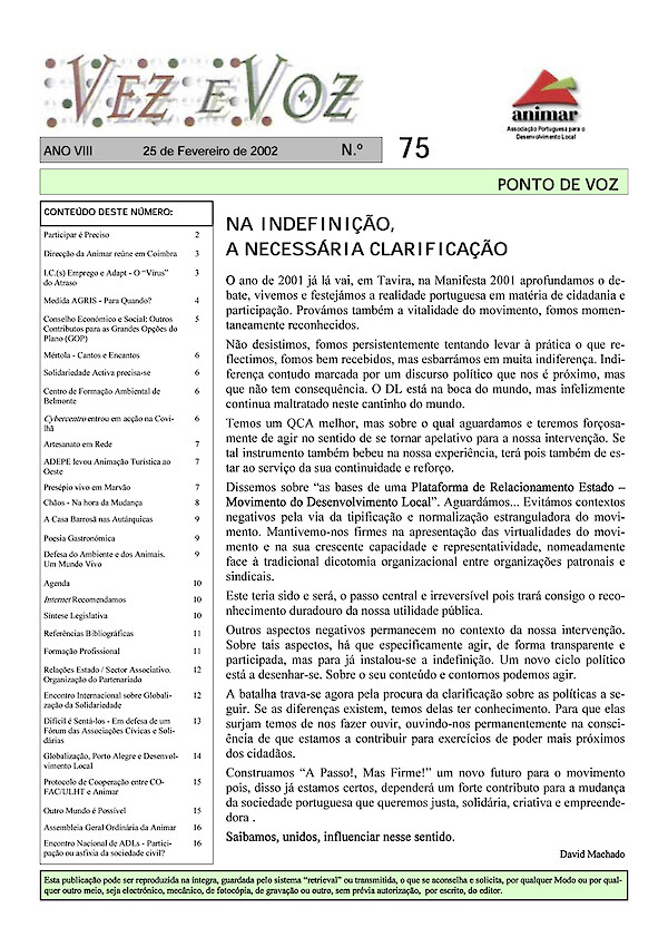 Vez e Voz, 75