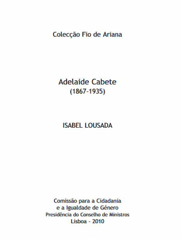 Adelaide Cabete (1867-1935)