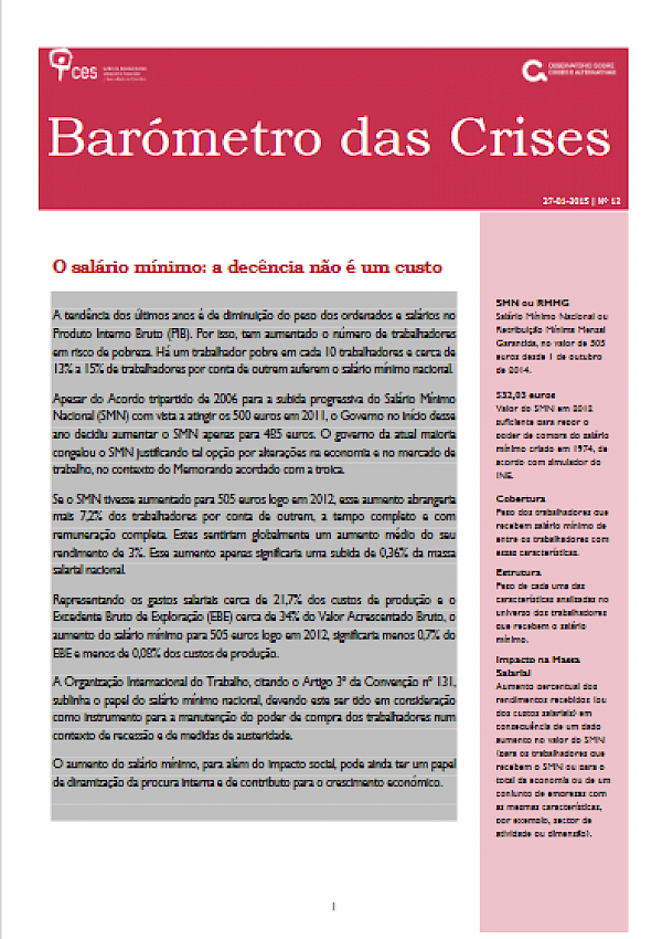 O salário mínimo: a decência não é um custo