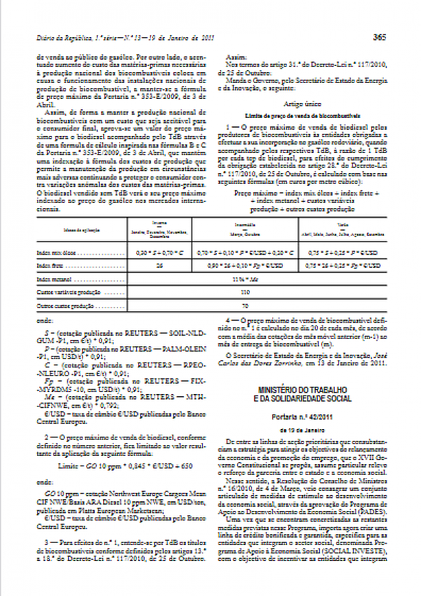 Programa de Apoio à Economia Social – Social Investe (PADES) (Portaria n.º 42/2011)