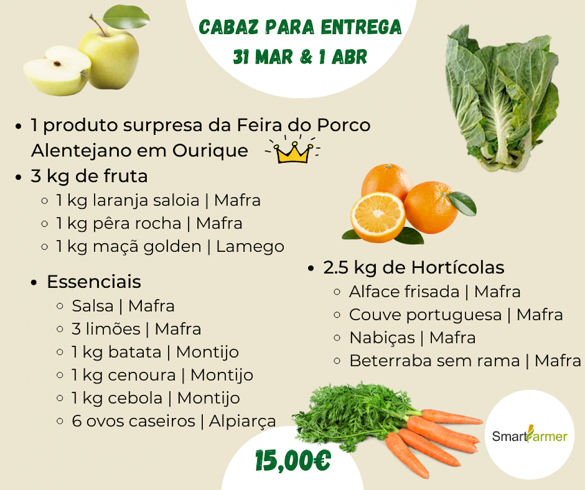 Frescos da Semana I Entregas dias 31 de março e 01 de abril | SmartFarmer | OIKOS