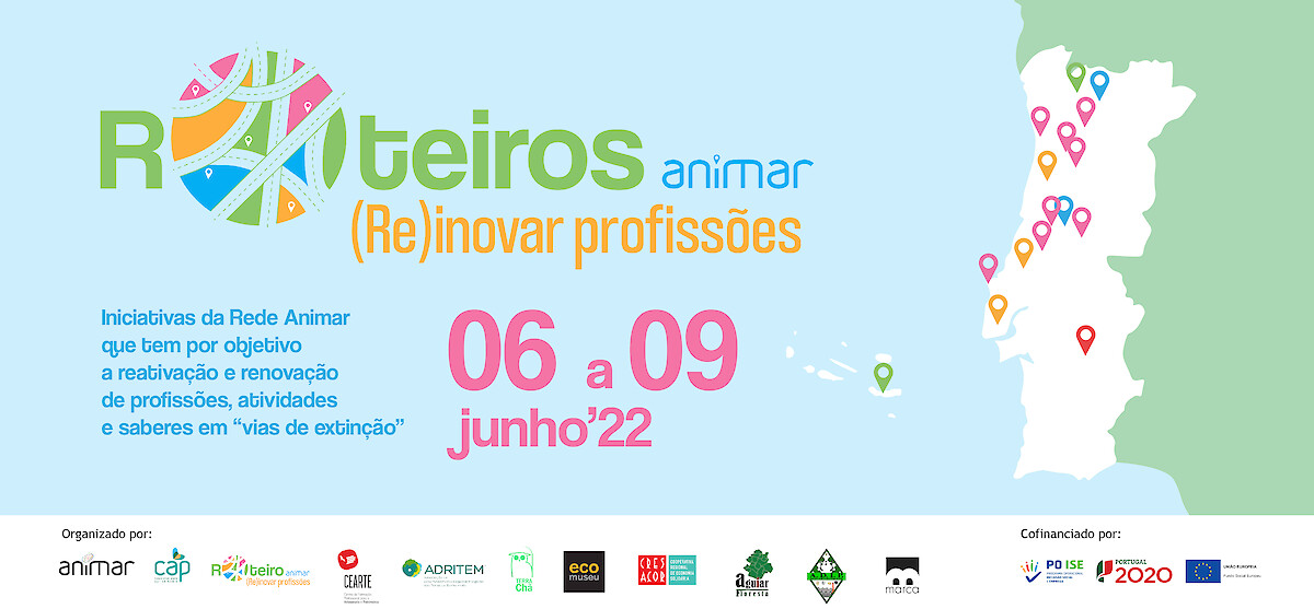 Lançamento do Roteiro Animar (Re)inovar profissões | 06 a 09 de junho'22